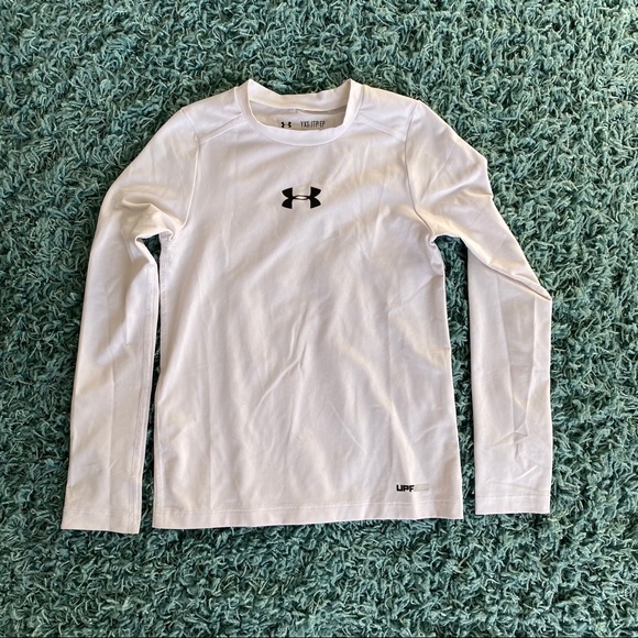 Under Armour Other - Under Armour Fitted Heat Gear Size YXS White